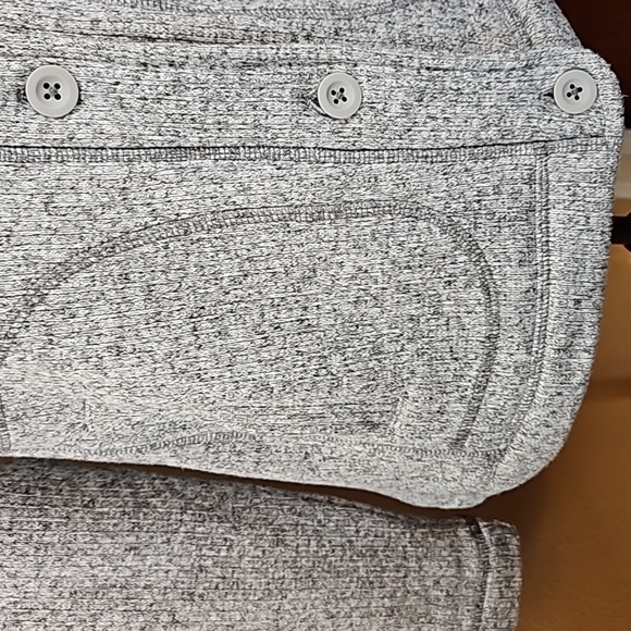 TALBOTS FLEECE MOCKNECK SWEATER COAT GRAY BUTTON DOWN SP PETITE POCKETS LIKE NEW - Picture 4 of 10